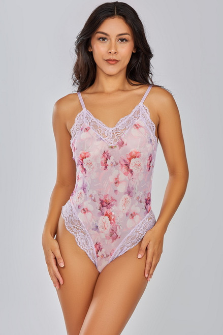 Pretty Unwind Lace Purple Lingerie Teddy