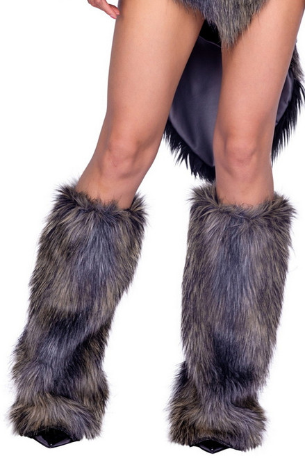 Faux Fur Wolf Leg Warmers