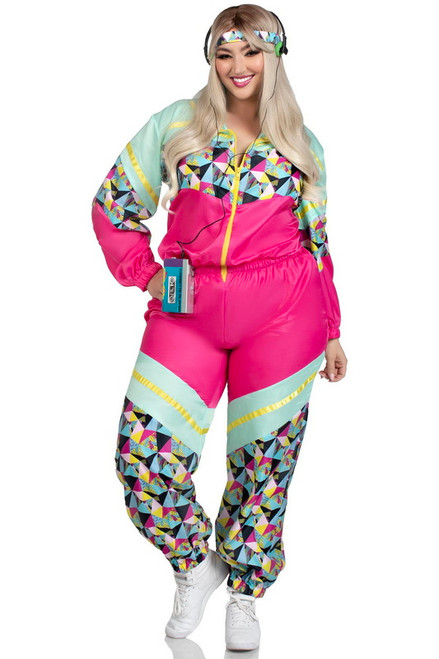 Plus Size Totally 80s Tracksuit Halloween Costume