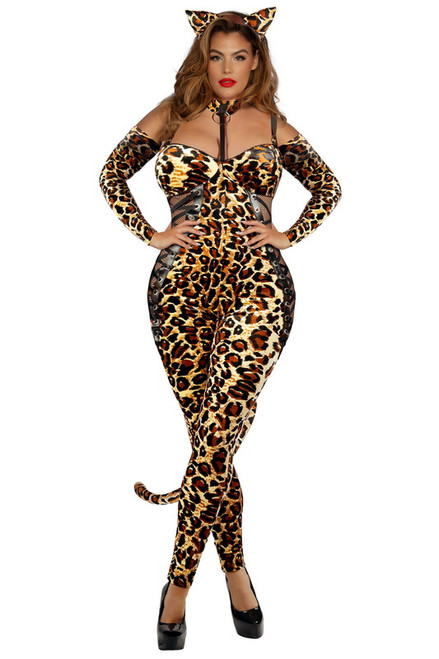 Plus Size Leopard Lady Halloween Costume