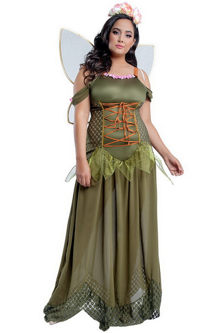 Plus Size Rose Fairy Princess Halloween Costume On Sale