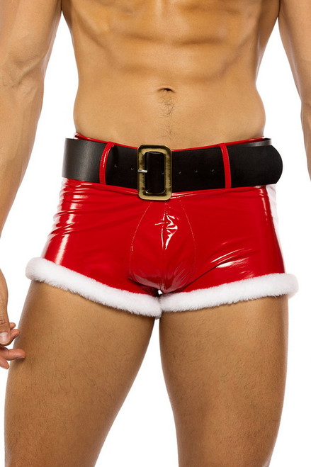 Men's Vinyl Sexy Santa Bedroom Costume