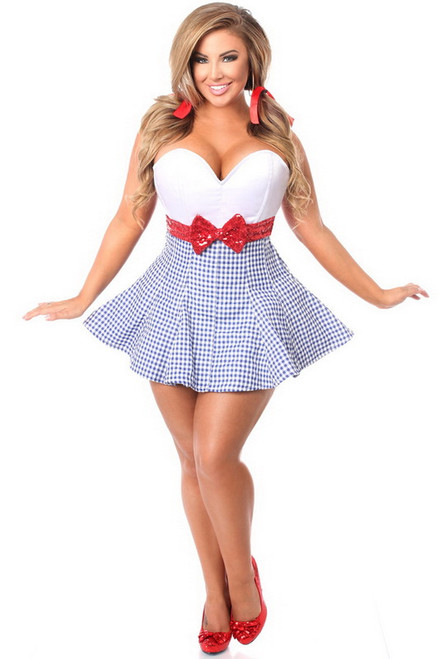 Plus Size Top Drawer Kansas Girl Corset Dress Blowout Deal