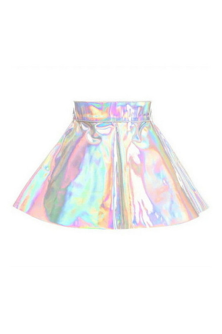 Silver Holo Skater Skirt Blowout Deal