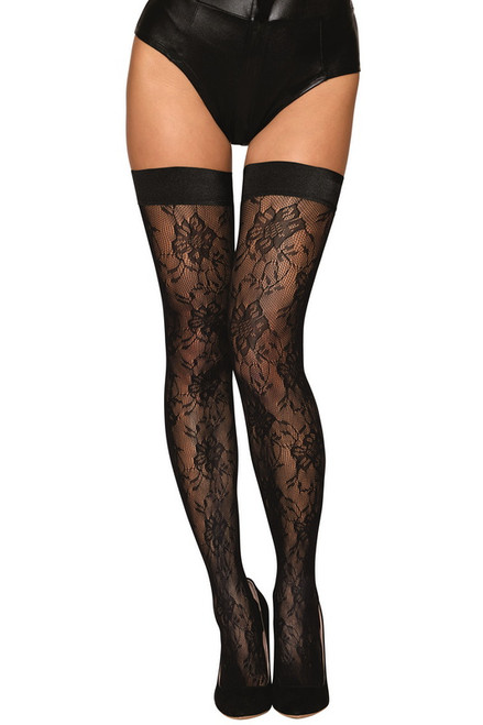 Classy Seamless Lace Thigh High Stockings