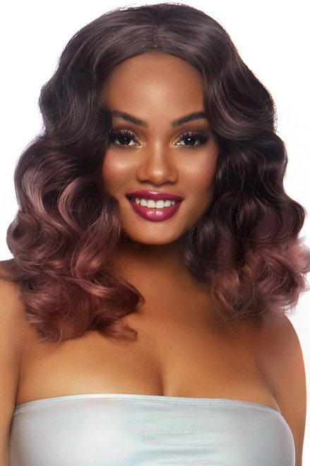 Mauve Curly Ombre Long Bob Wig Blowout Deal