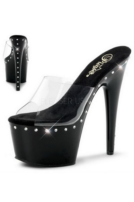 Rhinestone Slip On Stiletto Heels Blowout Deal