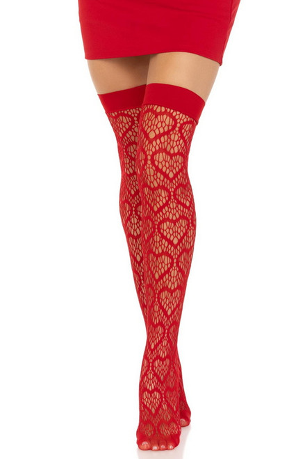 Red Heart Net Thigh Highs Blowout Deal
