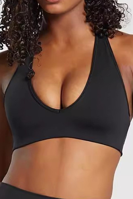 Spice Fit Black Athletic Halter Top Blowout Deal
