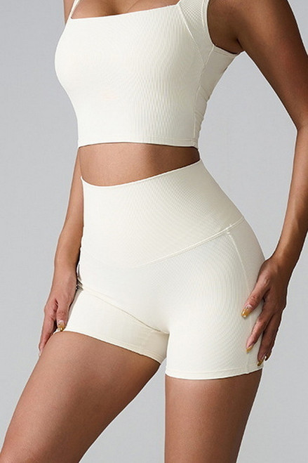 Spice Fit White Active Shorts Blowout Deal