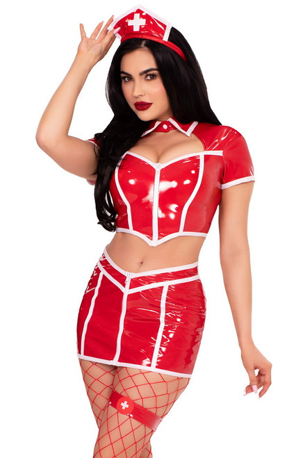 Beautiful Red Alert Nurse Costume