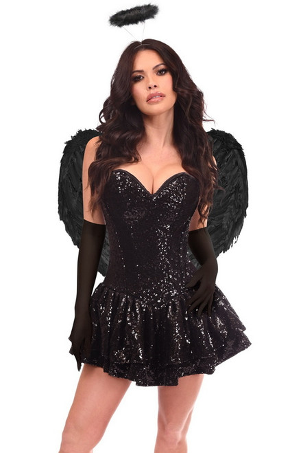 Top Drawer Sequin Dark Angel Corset Dress Costume