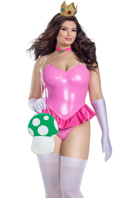 Plus Size Peachy Princess Video Game Costume
