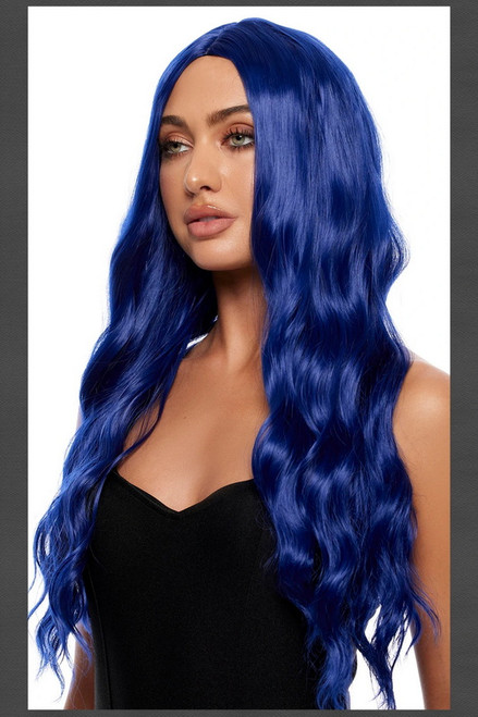 Blue Wavy Costume Wig