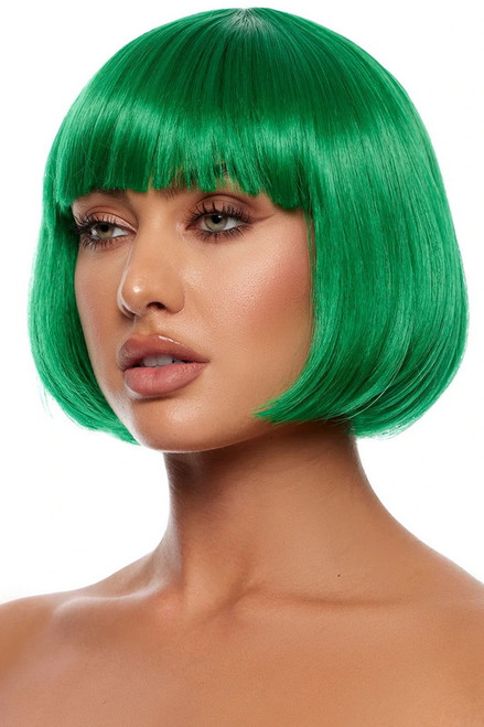 Green Bob Costume Wig