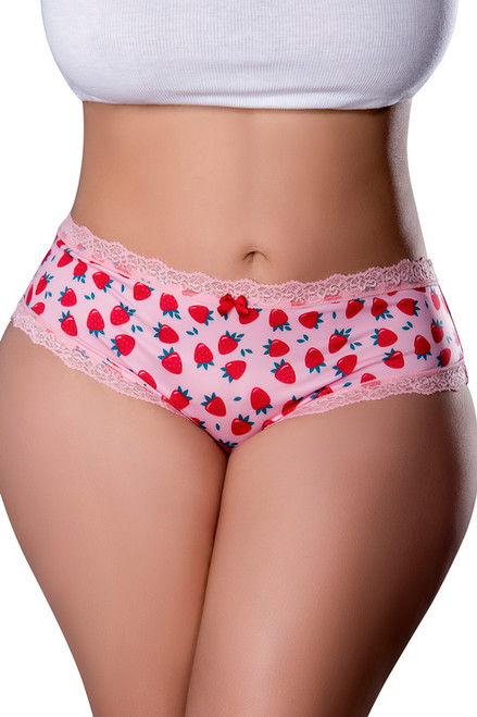 Plus Size Sweet Treats Strawberry Boy Short Blowout Deal