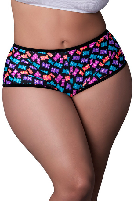 Plus Size Gummy Goodness Mesh Boy Short Blowout Deal