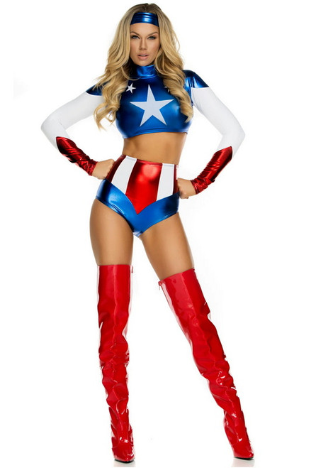 Pretty Patriot Women's Sexy Superhero Costume