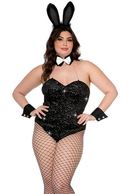 Plus Size Sexy Rabbit Sparkle Suit Costume