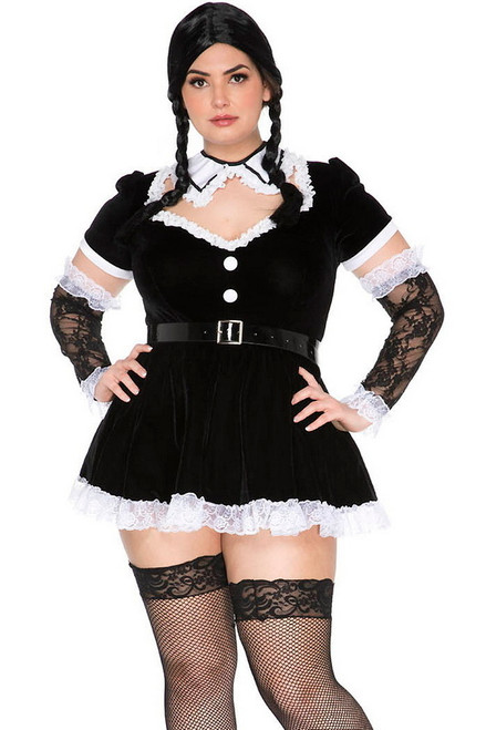 Plus Size Gorgeous Gothic Wednesday Costume