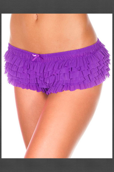 Purple  Soft & Bouncy Ruffle Tanga