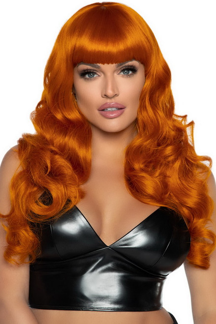 Ginger Misfit Long Wavy Bang Wig