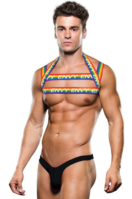 Men's Rainbow Pride Harness Lingerie Set
