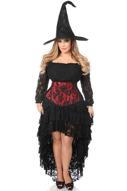 Plus Size Lavish Lace Witch Corset Costume