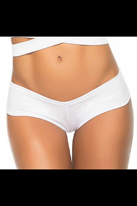 White Low Rise Boyshort