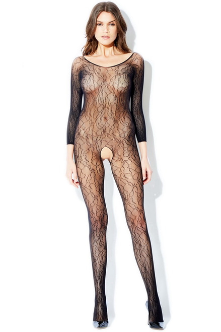 Black Electric City Crotchless Bodystocking
