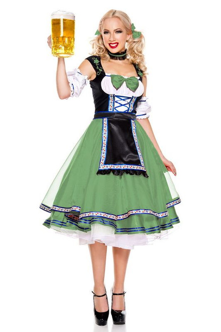 Long Oktoberfest Beer Girl Costume