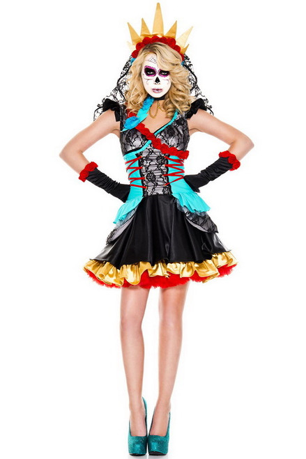 Day Of The Dead Darling Sugar Skull Costume