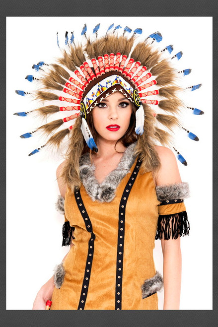 Brown Native American Headdress