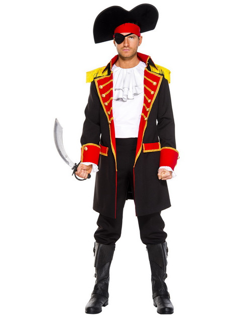 Black Pirate Captain Costume - Spicy Lingerie