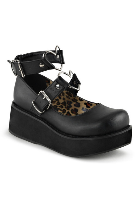 Vegan Leather Mary Jane Platform Sandal