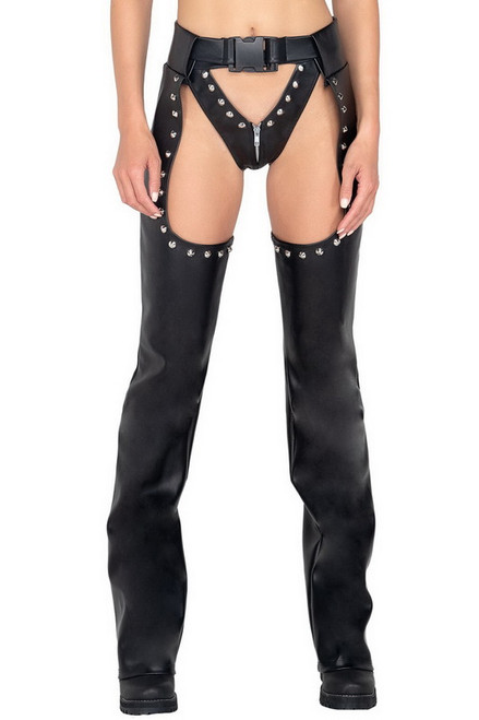 Break Your Achy Heart Studded Faux Leather Chaps