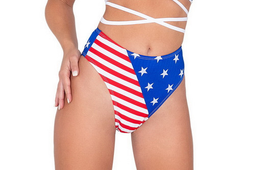 American Flag High Waisted Bottoms