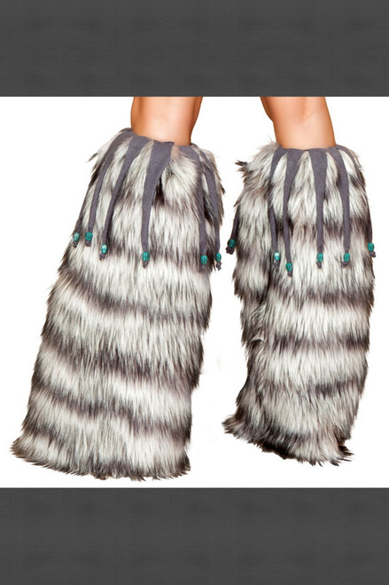 Leg Warmers With Beaded Fringe