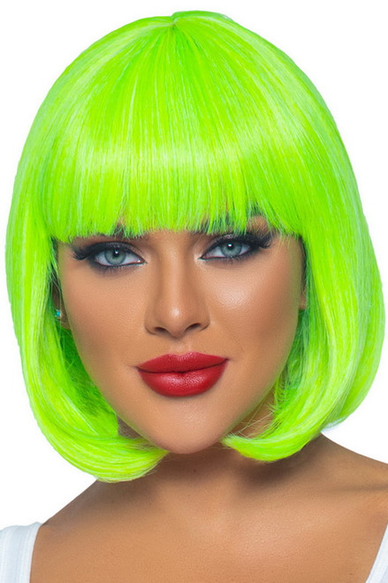 Neon Green Short Bob Wig