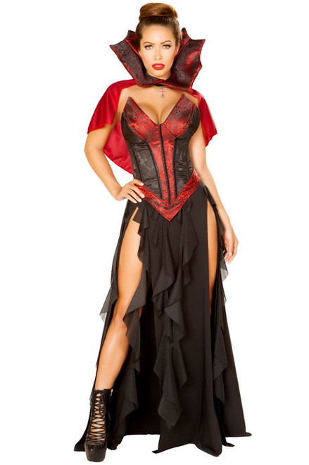 Costume Da Vampiro Bloodythirsty Per Uomo - Taglia M (EU 41) Con Mantella E Gorgiera Inclusa