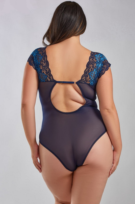 Verdusa Women's 3-Piece Floral Lace Lingerie Set - Sheer Mesh Dress With Stockings For Date Night & Special Occasions