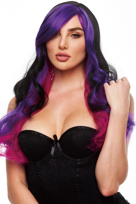 Brandi Black, Purple & Hot Pink Wig