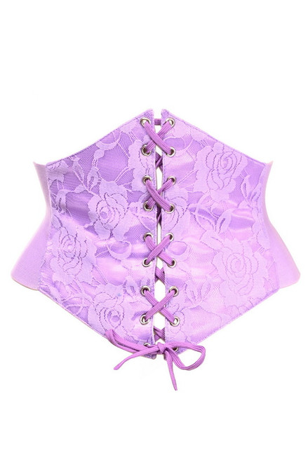 Lavish Light Purple Lace Waist Cincher