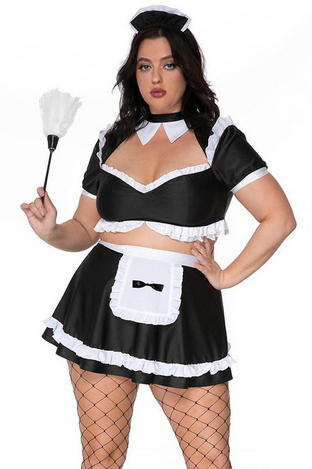 Plus Size Sexy French Maid Halloween Costume