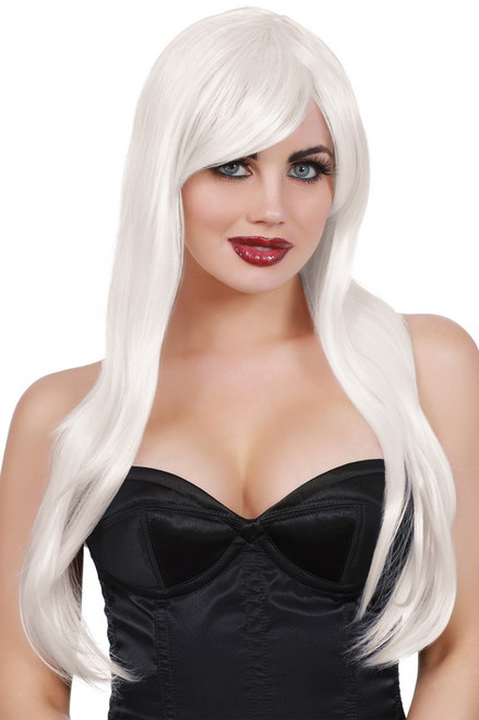 White Long Layered Wig