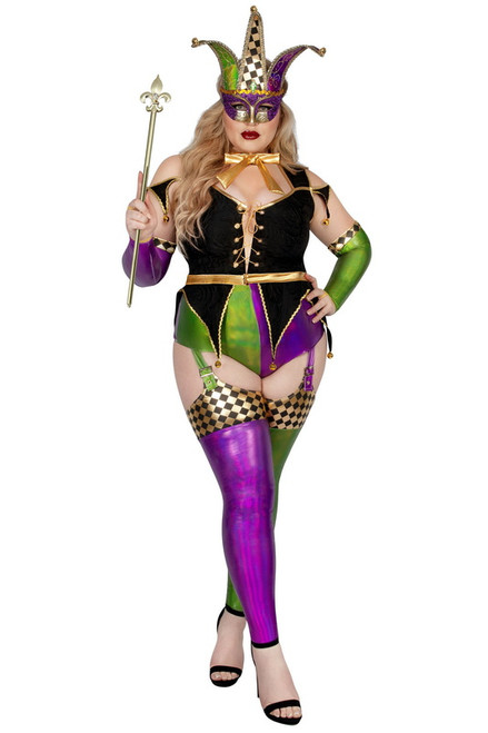 Plus Size Carnival Cutie Jester Halloween Costume