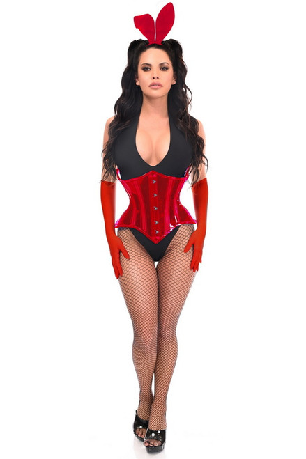 Plus Size Lavish Red Festival Bunny Corset Halloween Costume