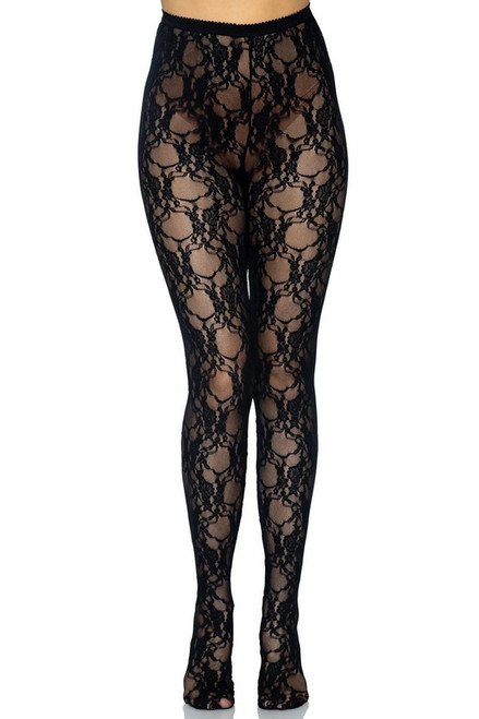 All Over Floral Lace Tights