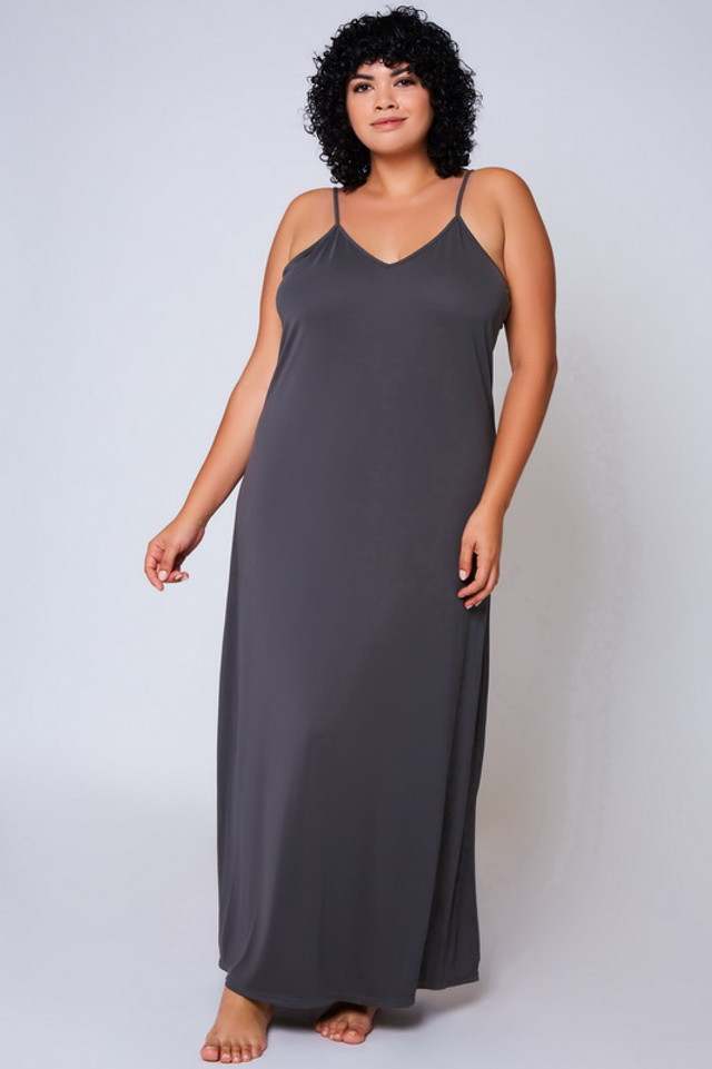 Grey Ultimate Comfort Sleeveless Night Gown- Spicy Lingerie