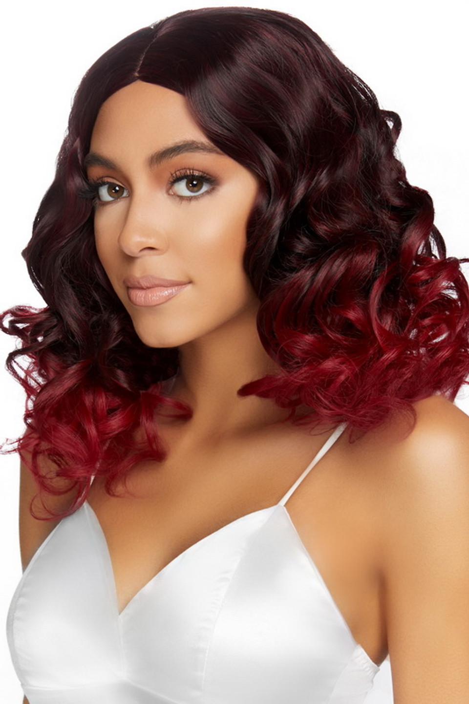 Burgundy Wig Spicy Lingerie 